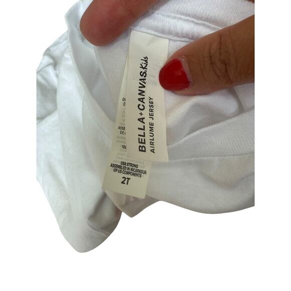 BELLA+CANVAS Kids White I'm A Mermaid Short Sleeve Top Size 2T - Picture 5 of 5